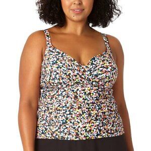 Anne Cole Me Surplice Tri Swim Tankini 24W